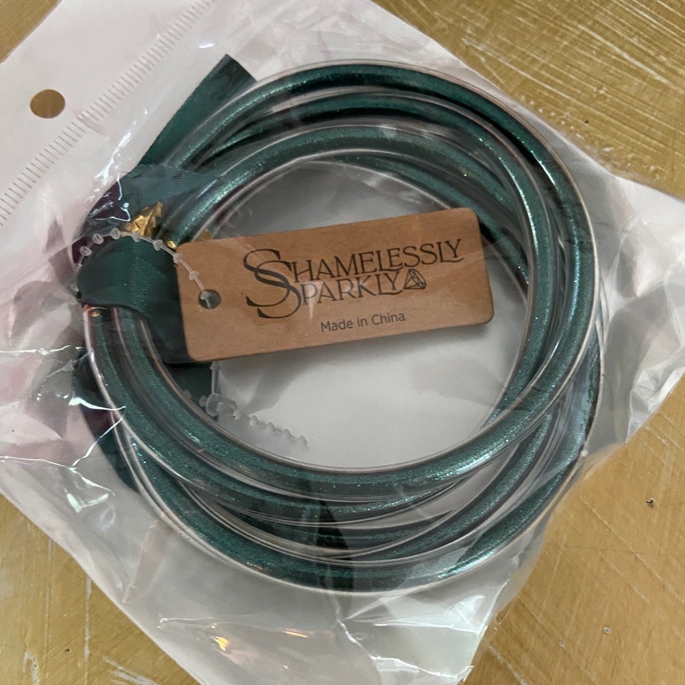 NWT Green Jelly bangles